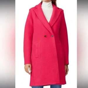 J. Crew - Wool Daphne Top Coat in Bright Rose. Gorgeous color!